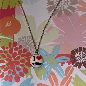 I love mustache necklace